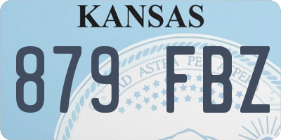 KS license plate 879FBZ