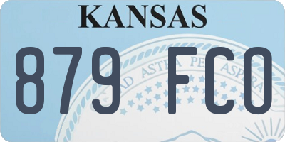KS license plate 879FCO