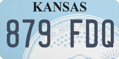 KS license plate 879FDQ