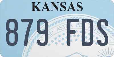 KS license plate 879FDS