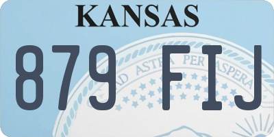 KS license plate 879FIJ