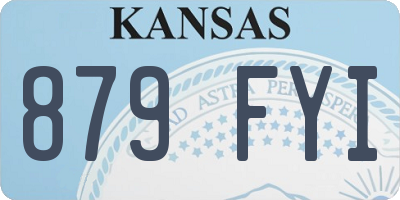 KS license plate 879FYI