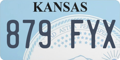 KS license plate 879FYX