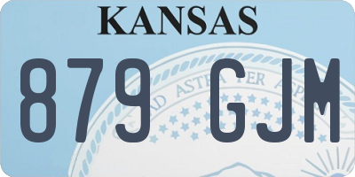 KS license plate 879GJM