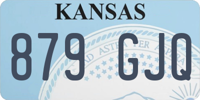 KS license plate 879GJQ