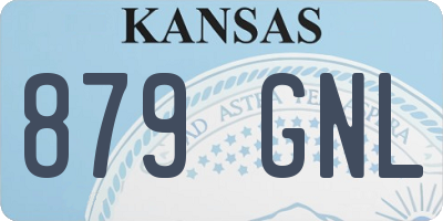 KS license plate 879GNL