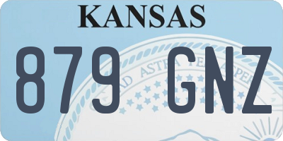 KS license plate 879GNZ
