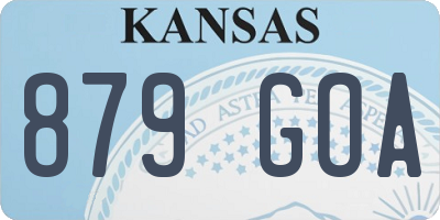 KS license plate 879GOA