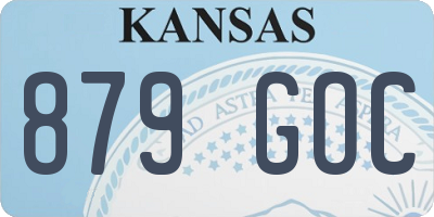 KS license plate 879GOC