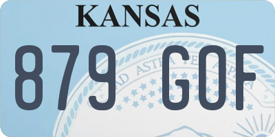 KS license plate 879GOF