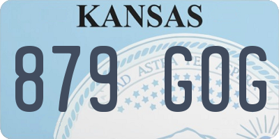 KS license plate 879GOG