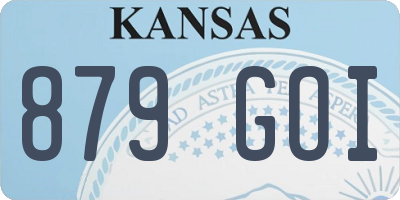 KS license plate 879GOI