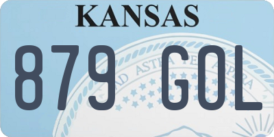 KS license plate 879GOL
