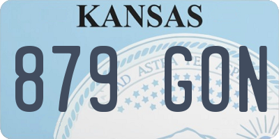KS license plate 879GON