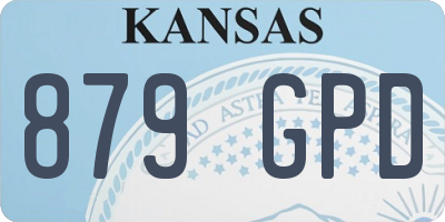 KS license plate 879GPD