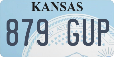 KS license plate 879GUP
