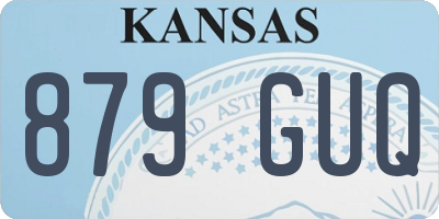 KS license plate 879GUQ