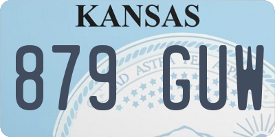 KS license plate 879GUW