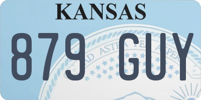 KS license plate 879GUY