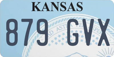 KS license plate 879GVX