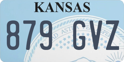 KS license plate 879GVZ