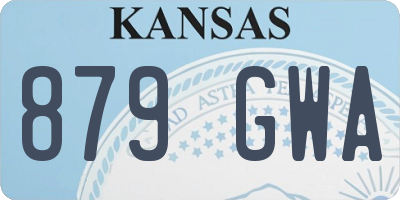 KS license plate 879GWA