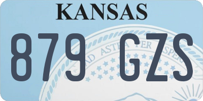 KS license plate 879GZS