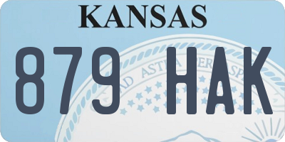 KS license plate 879HAK