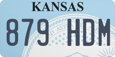 KS license plate 879HDM