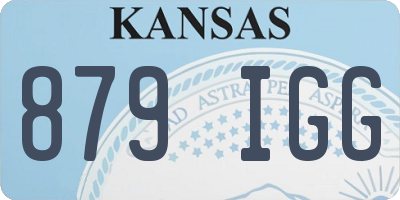 KS license plate 879IGG