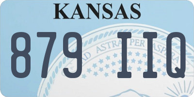KS license plate 879IIQ