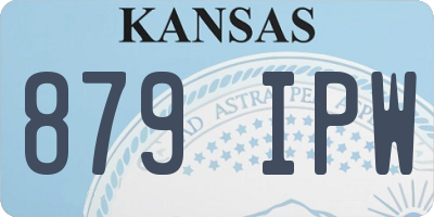 KS license plate 879IPW
