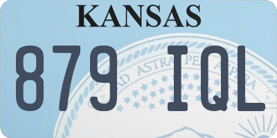 KS license plate 879IQL