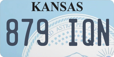 KS license plate 879IQN