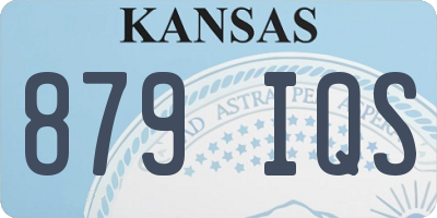 KS license plate 879IQS