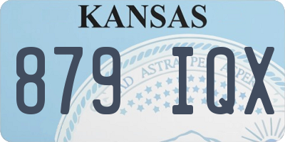 KS license plate 879IQX