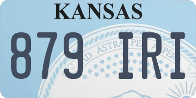 KS license plate 879IRI