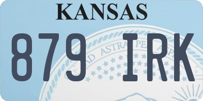KS license plate 879IRK