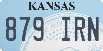 KS license plate 879IRN