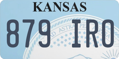 KS license plate 879IRO