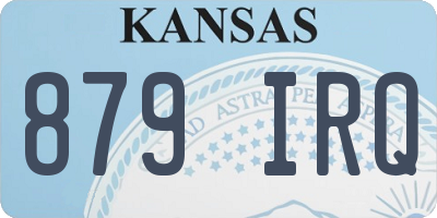 KS license plate 879IRQ
