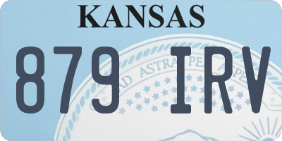 KS license plate 879IRV