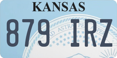 KS license plate 879IRZ