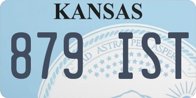 KS license plate 879IST