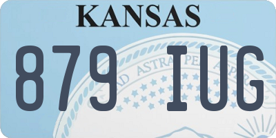 KS license plate 879IUG