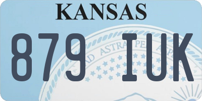 KS license plate 879IUK