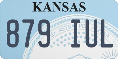 KS license plate 879IUL