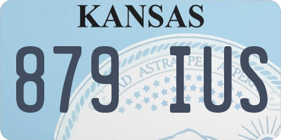 KS license plate 879IUS