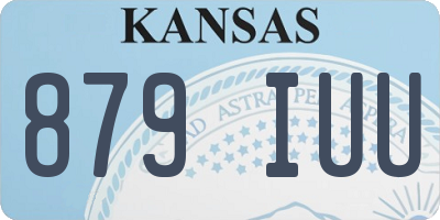 KS license plate 879IUU
