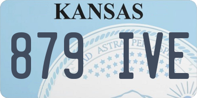 KS license plate 879IVE